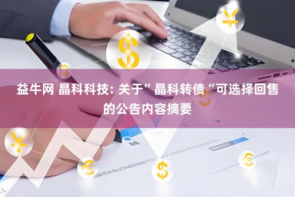 益牛网 晶科科技: 关于”晶科转债“可选择回售的公告内容摘要